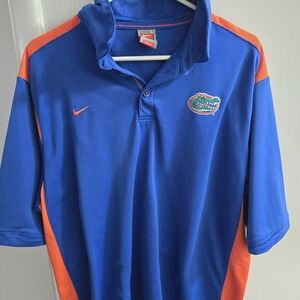 Nike Blue and Orange Florida Gators Polo Shirt